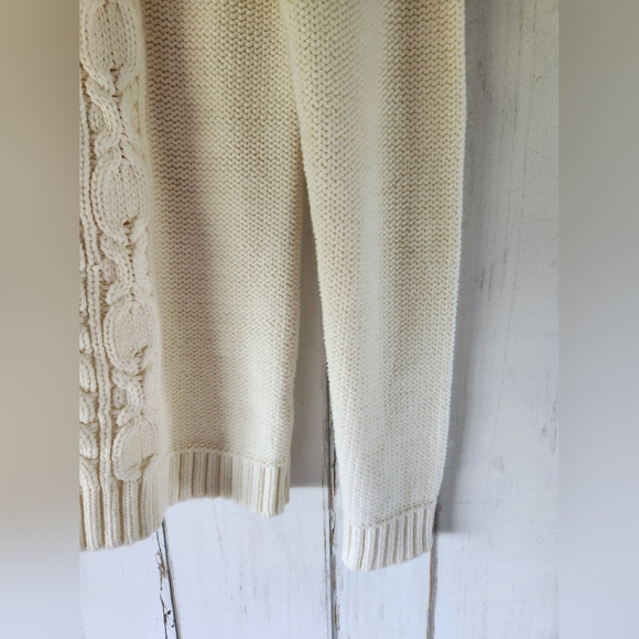 Talbots Cotton blend Sz S Cable Knit Ivory Color Very Good Condition - Picture 5 of 10